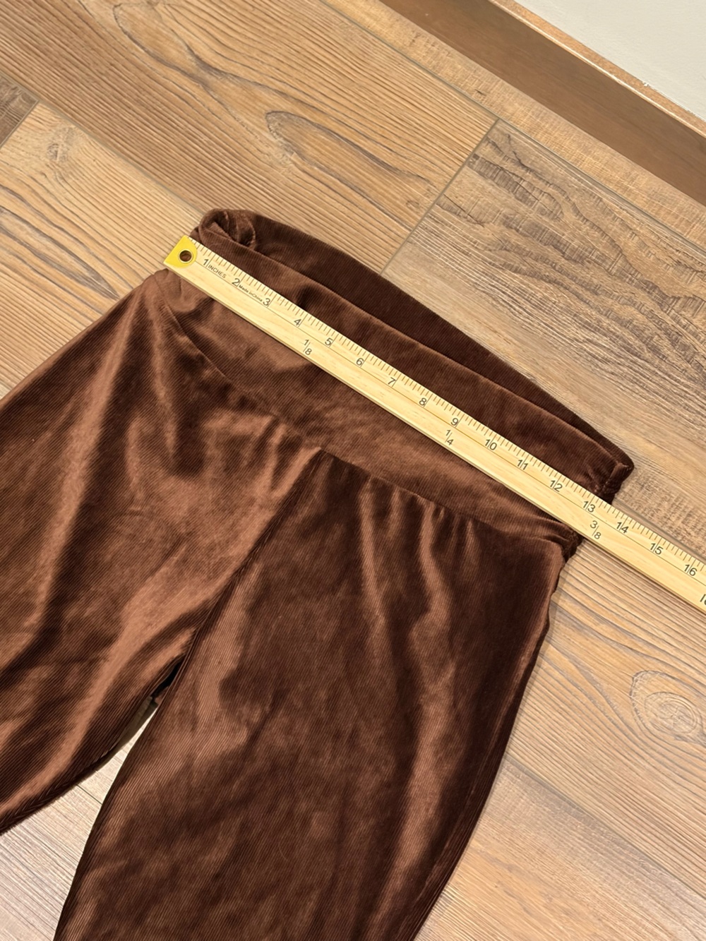 EARTHBOUND trading Co. Brown Velvet corduroy Flare stretch Pants - Picture 7 of 12
